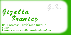 gizella kranicz business card